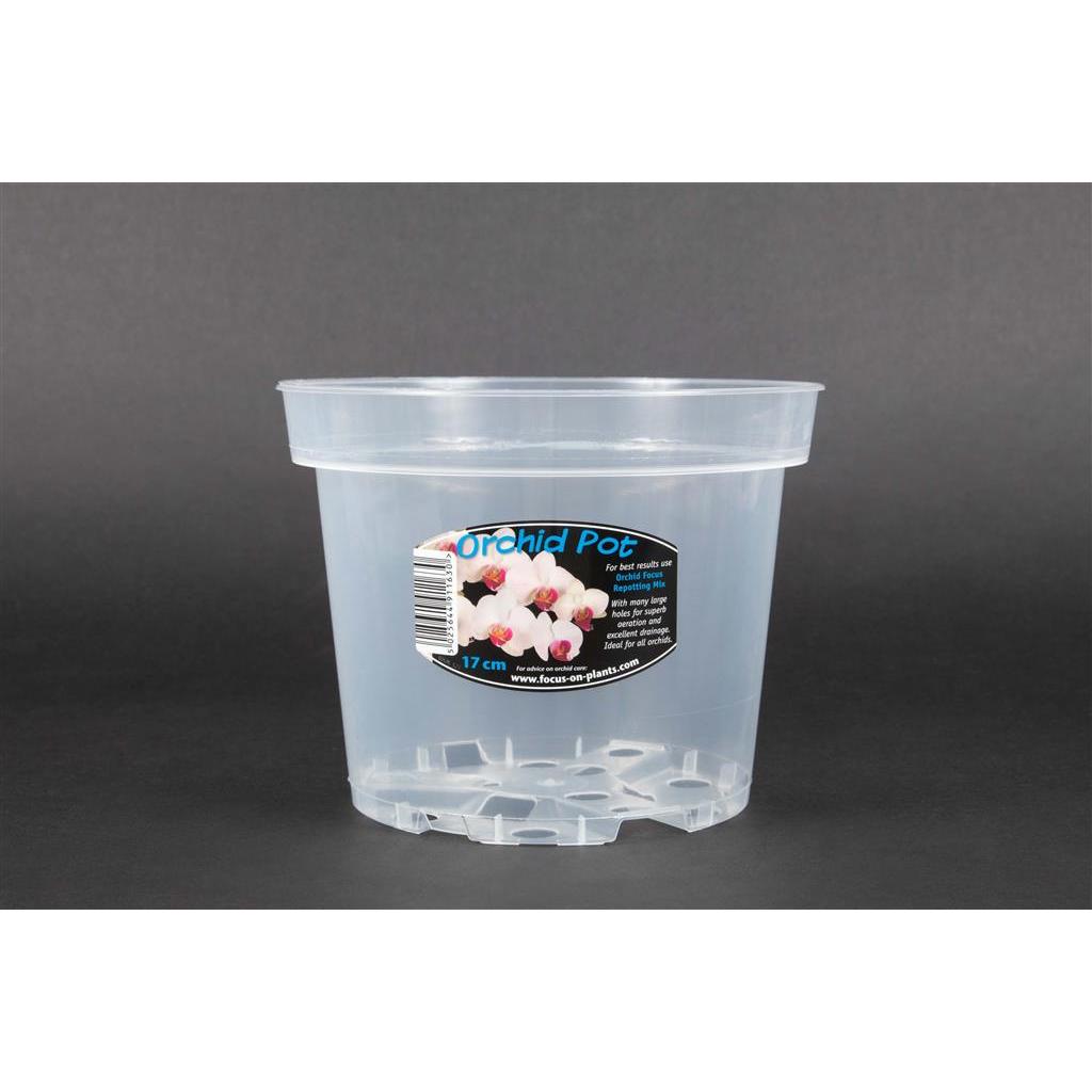 CLEAR PLASTIC ORCHID POTS. 9cm/12cm/13cm/15cm/17cm/19cm/21cm