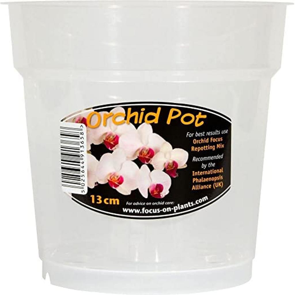 CLEAR PLASTIC ORCHID POTS. 9cm/12cm/13cm/15cm/17cm/19cm/21cm