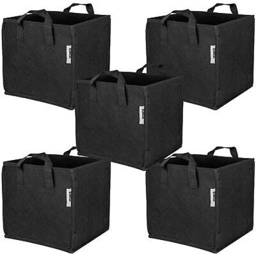 Square Black FABRIC Pots (Fabric Pots)